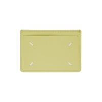 Yellow Four Stitches Card Holder 231168M163016