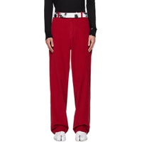 Red Four Pocket Trousers 232168M191021