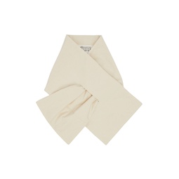 Off White Cotton Scarf 221168F028002