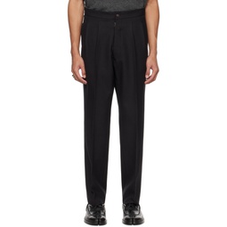 Black Tapered Trousers 241168M191006