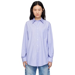Blue Oversized Shirt 241168F109000