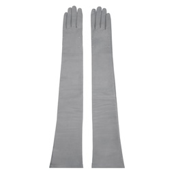 Gray Nappa Long Gloves 241168F012014