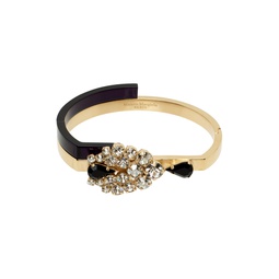 Gold   Black Crystal Bracelet 241168F020004