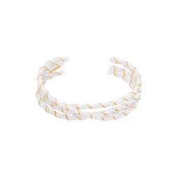 Gold   White Laces Bracelet 241168F020001