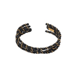 Gold   Black Laces Bracelet 241168F020000
