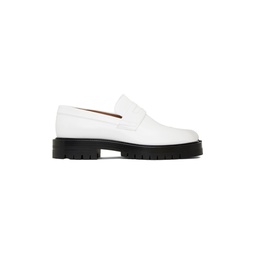 White Tabi County Loafers 241168M231007