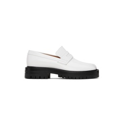 White Tabi Loafers 241168F121004