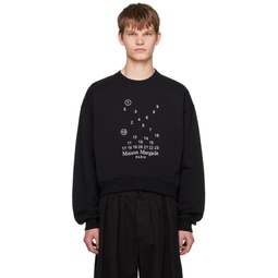 Black Embroidered Sweatshirt 231168M201031