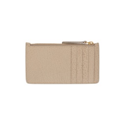 Off White Leather Card Holder 222168M163050