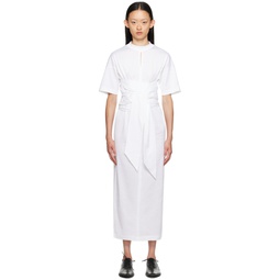 White Suvin Midi Dress 232535F054005