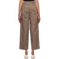 Gray Pleated Trousers 231535F087005
