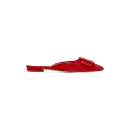 Red Maysale Flat Slippers 231140F121003