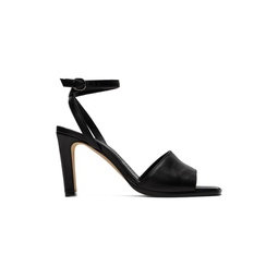 Black Araspe Heeled Sandals 221140F125032