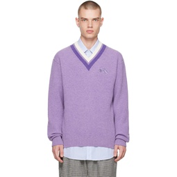 Purple The Open Sweater 222576M206008