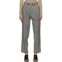 Black Houndstooth Trousers 222576F087001