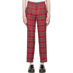 Red Polyester Trousers 222576M191004