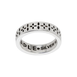 Silver Bandana Ring 241073M147004