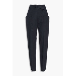 Zilyae pleated cotton tapered pants