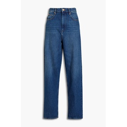 Corsy faded high-rise tapered jeans