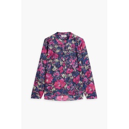 Maria printed cotton-voile top