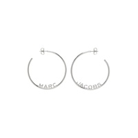 Silver Monogram Hoop Earrings 232190F022008