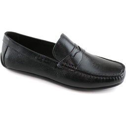 MJNY Mens Casual Comfortable Genuine Leather Lightweight Driving Moccasins Classic Fashion Penny Loafer Slip On Breathable Driving Loafer