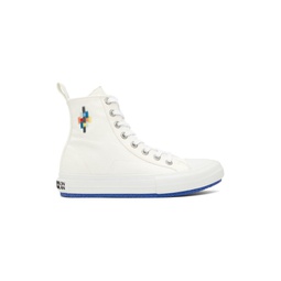 White Cross Vulcanized Sneakers 221539M236000