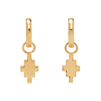 Gold Cross Pendant Earrings 232539M144002