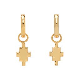 Gold Cross Pendant Earrings 232539M144002