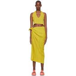 SSENSE Exclusive Yellow Viscose Cover Up Set 221761F102001