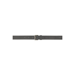 Black Waxed Leather Belt 231601M131000