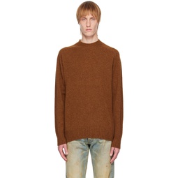 Brown Seamless Sweater 222601M201003