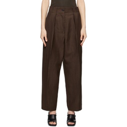 Brown Relaxed Fit Trousers 222601F087001