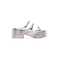 Silver Ribbon Sandals 231369F125003