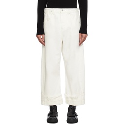 White Oversized Jeans 241707M186001