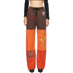 Brown   Orange Regenerated Lounge Pants 232020F087000
