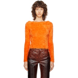 Orange Puffy Sweater 232020F096011