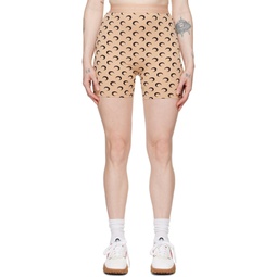 Beige All Over Moon Shorts 241020F541000