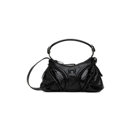 Black Embossed Leather Futura Mini Bag 241020F048005