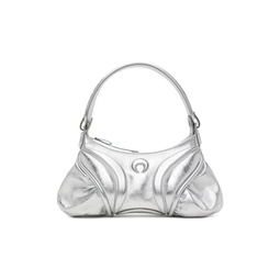 Silver Laminated Leather Futura Bag 241020F048001