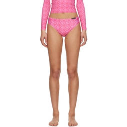 Pink Printed Bikini Bottom 231020F105002