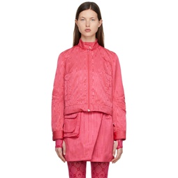 Pink Recycled Polyester Jacket 221020F063006