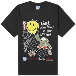 MARKET Smiley Head In The Game T-Shirt Washed Black