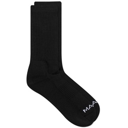 Market Smiley Small Patch Sock Black