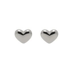 SSENSE Exclusive Silver Lonely Heart Earrings 232431F022004