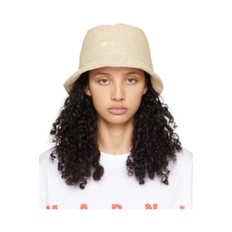 Off White Embroidered Bucket Hat 241379F015006
