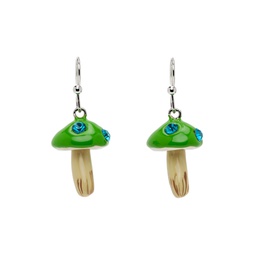 SSENSE Exclusive Green Mushroom Earrings 241379M144002