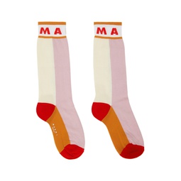 Multicolor Colorblock Socks 241379F076003