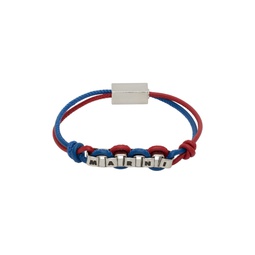 Red   Blue Leather Bracelet 241379M142007