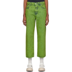Green Five Pocket Jeans 241379F069004